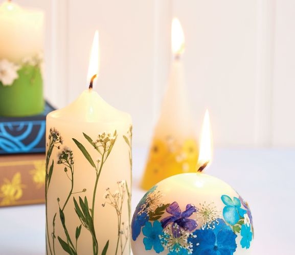 Make Floral Candles