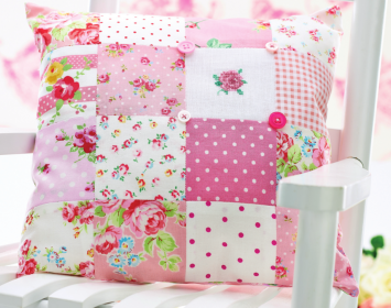 Floral Patchwork Cushion