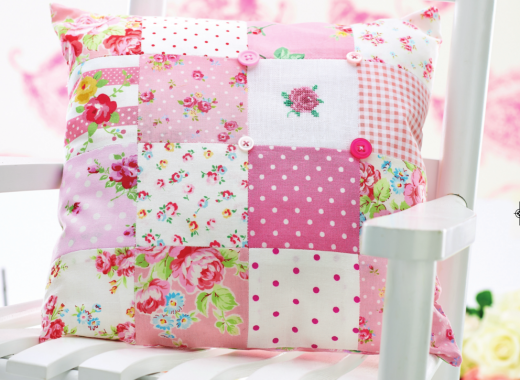 Floral Patchwork Cushion