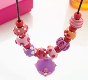 Polymer Clay Charm Beads Necklace