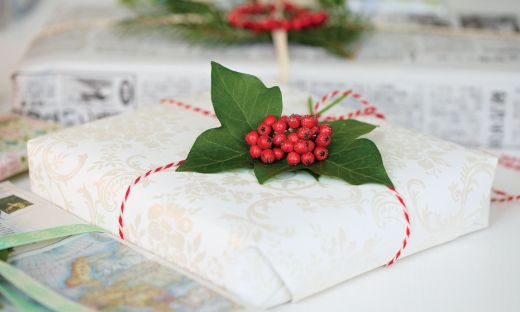 Gift Wrap with Winter Foliage