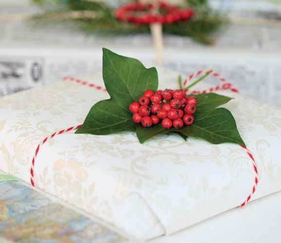 Gift Wrap with Winter Foliage