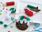 Robin, Christmas Pudding & Reindeer Applique Templates