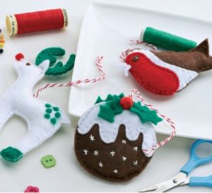 Robin, Christmas Pudding & Reindeer Applique Templates