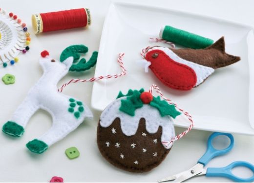 Robin, Christmas Pudding & Reindeer Applique Templates