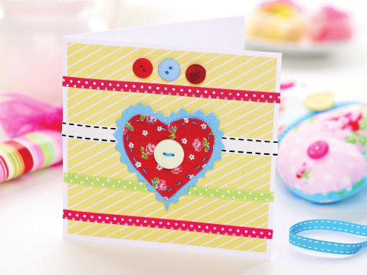Folkstyle Heart With Cross-Stitch Embroidery