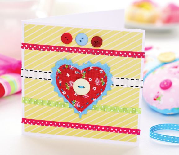 Folkstyle Heart With Cross-Stitch Embroidery