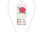 Folkstyle Heart With Cross-Stitch Embroidery