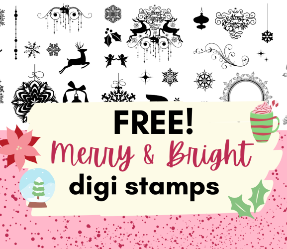 Free Stephanie Weightman Merry and Bright Digi Stamps