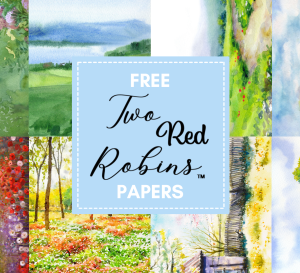 FREE Two Red Robins Scenic Papers