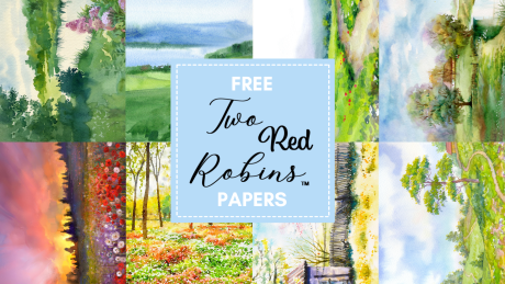FREE Two Red Robins Scenic Papers