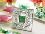 Gem encrusted candle frame & card