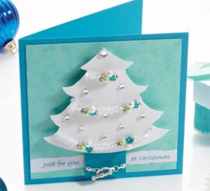 Christmas Tree Jewellery Card