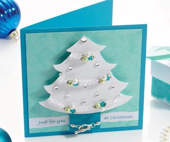 Christmas Tree Jewellery Card