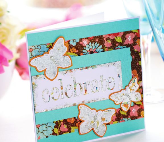 Glitzy New Year Cards With Metal Foil Accents