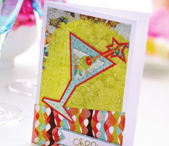 Glitzy New Year Cards With Metal Foil Accents