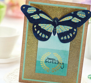Golden Butterfly Card