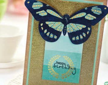 Golden Butterfly Card