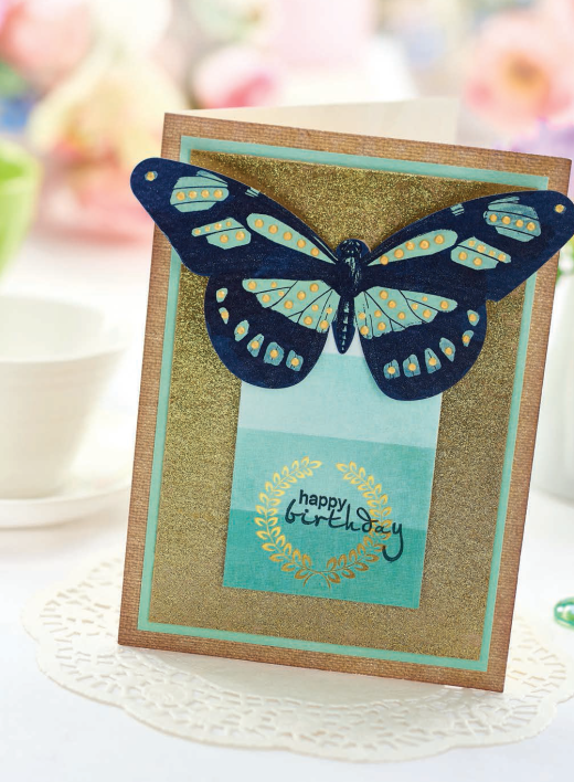 Golden Butterfly Card