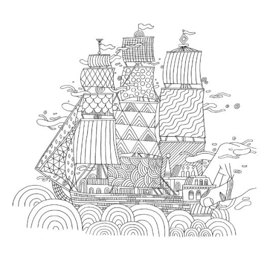 Gulliver’s New Travels Colouring In Page