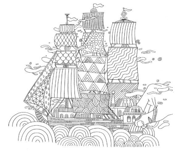 Gulliver’s New Travels Colouring In Page