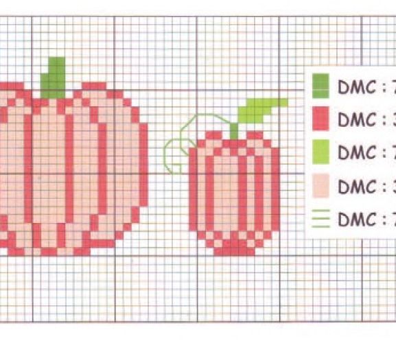 Halloween Cross-stitch & Fabric Pumpkin Template