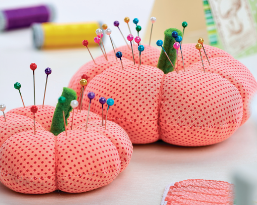 Pumpkin Pincushions For Halloween