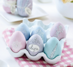 Hand-Painted Pastel Eggs Template