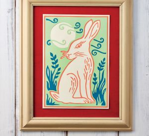 Papercut Hare Art