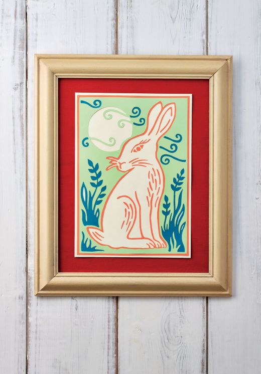 Papercut Hare Art