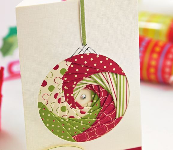 Iris folding Christmas card