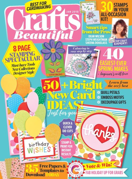 Crafts Beautiful January 2018 Issue 314 Template Pack
