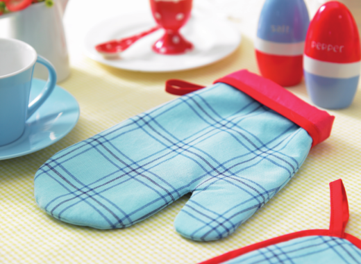 Kitchen Textiles and Hand Painted Cruets