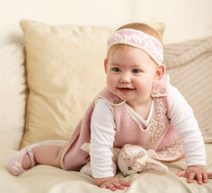 Knitted Baby Headband & Shoes