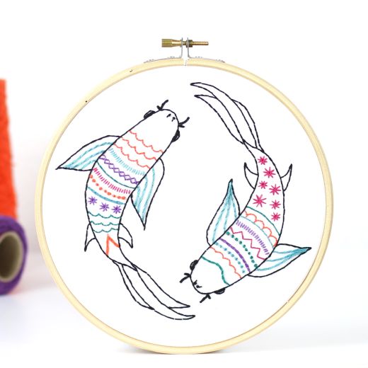 Win One of Eight Hawthorn Handmade Koi Carp Embroidery Kits