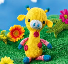 Colourful Knitted Giraffe Toy Colourful Knitted Giraffe Toy