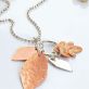 Pierce Metal Leaf Charm Pendant