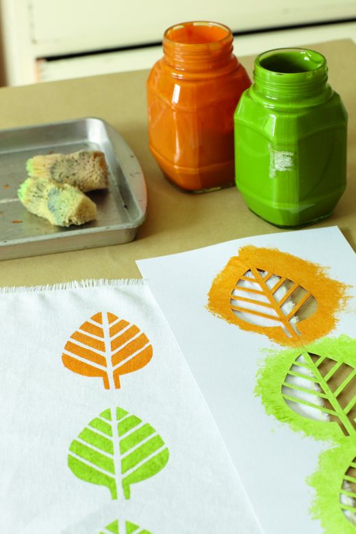 Leaf Napkins Template