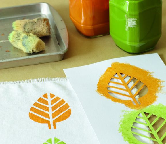 Leaf Napkins Template