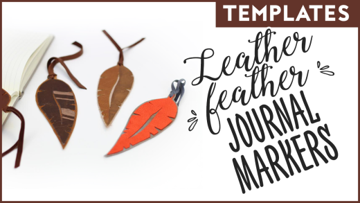 Leather Feather Journal Markers Template