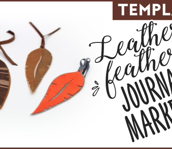 Leather Feather Journal Markers Template