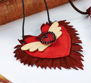 Leather Heart Necklace