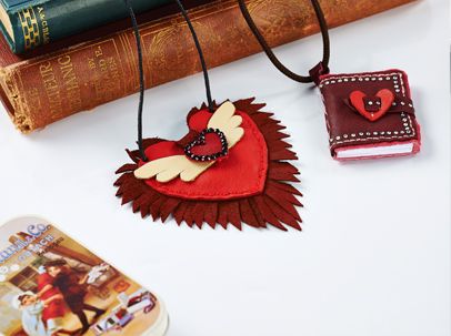 Make… Leather Book Pendant