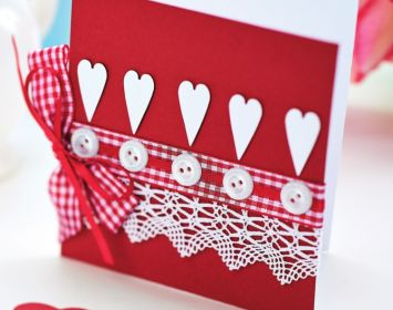 Simple Tartan & Lace Valentine’s Day Card Simple Tartan & Lace Valentine’s Day Card