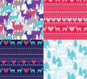Festive Deer Papers by Lydia Meiying