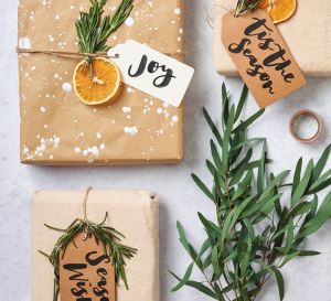 Handmade Christmas Gift Wrap And Tags