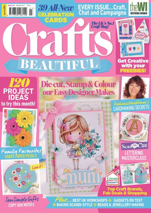 Crafts Beautiful March 2017 Issue 303 Template Pack