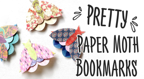 Pretty Paper Moth Bookmark Templates