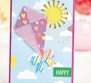 Negative Die-cut Kite Card
