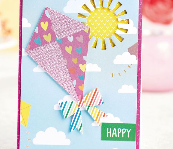 Negative Die-cut Kite Card